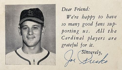 1951-52 St. Louis Cardinals Postcards #NNO Joe Presko Front