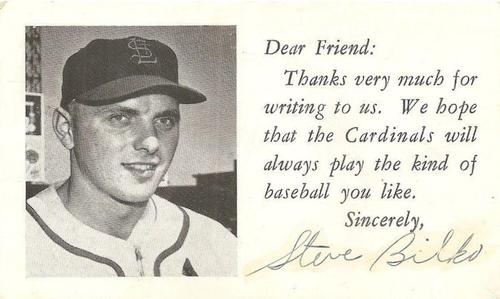 1953-55 St. Louis Cardinals Photocards #NNO Steve Bilko Front