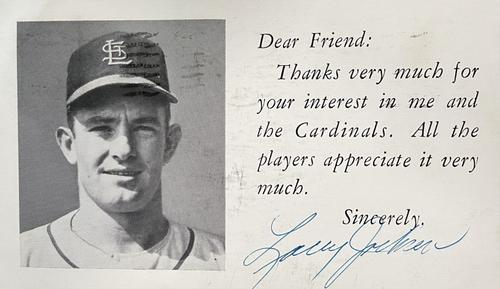 1953-55 St. Louis Cardinals Photocards #NNO Larry Jackson Front