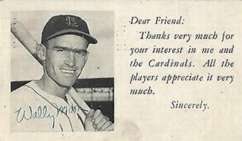 1953-55 St. Louis Cardinals Photocards #NNO Wally Moon Front
