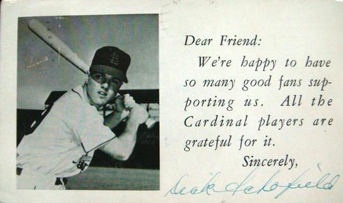 1953-55 St. Louis Cardinals Photocards #NNO Dick Schofield Front