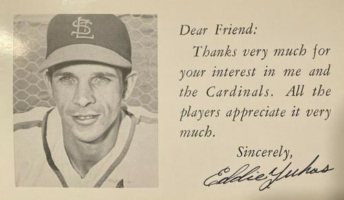 1953-55 St. Louis Cardinals Photocards #NNO Ed Yuhas Front