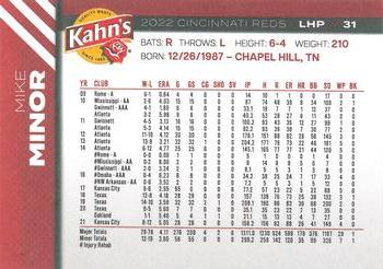 2022 Kahn's Cincinnati Reds #NNO Mike Minor Back