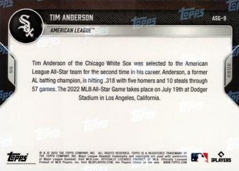 2022 Topps Now MLB All-Star Game #ASG-9 Tim Anderson Back