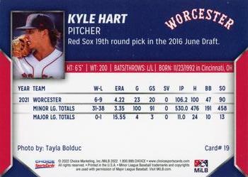 2022 Choice Worcester Red Sox #19 Kyle Hart Back