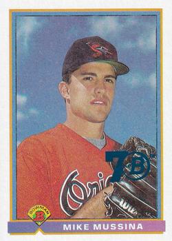 2017 Bowman - Bowman Buybacks 1991 Bowman Stamped Blue #97 Mike Mussina Front