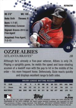 2022 Topps Pristine - Refractor #49 Ozzie Albies Back
