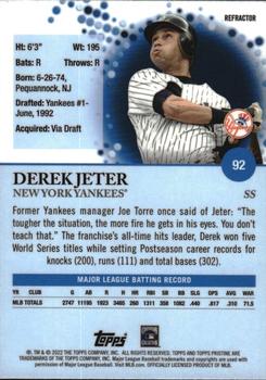 2022 Topps Pristine - Refractor #92 Derek Jeter Back