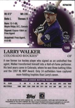 2022 Topps Pristine - Refractor #109 Larry Walker Back