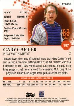 2022 Topps Pristine - Refractor #187 Gary Carter Back