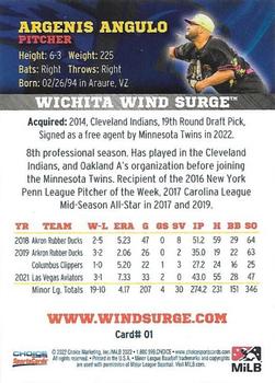 2022 Choice Wichita Wind Surge #1 Argenis Angulo Back