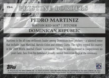 2022 Topps Pristine - Pristine Borders #PB-6 Pedro Martinez Back