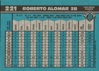 2017 Bowman - Bowman Buybacks 1990 Bowman Stamped Silver #221 Roberto Alomar Back