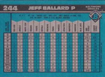 2017 Bowman - Bowman Buybacks 1990 Bowman Stamped Silver #244 Jeff Ballard Back
