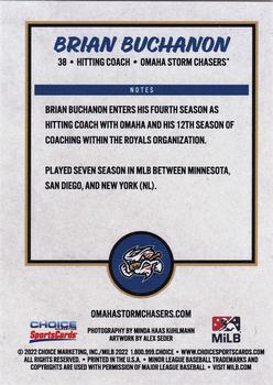 2022 Choice Omaha Storm Chasers #NNO Brian Buchanan Back