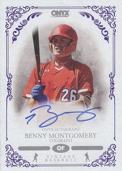 2022 Onyx Vintage - Autographs Blue #VAAV Benny Montgomery Front