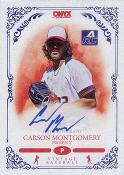 2022 Onyx Vintage - Autographs Blue #VAMO Carson Montgomery Front
