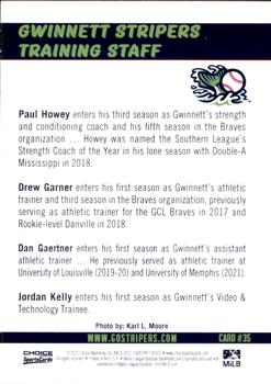 2022 Choice Gwinnett Stripers #35 Paul Howey / Drew Garner / Dan Gaertner / Jordan Kelly Back