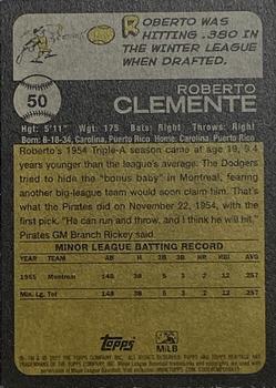 2022 Topps Heritage Minor League #50 Roberto Clemente Back