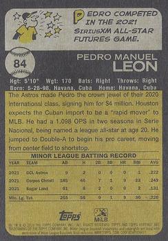 2022 Topps Heritage Minor League #84 Pedro Leon Back