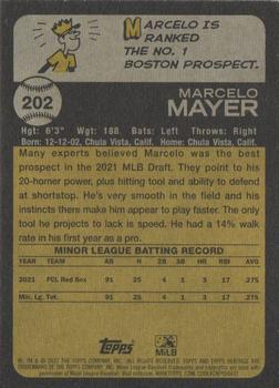 2022 Topps Heritage Minor League #202 Marcelo Mayer Back