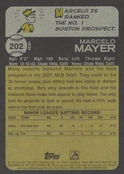 2022 Topps Heritage Minor League #202 Marcelo Mayer Back