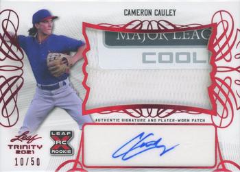 2021 Leaf Trinity - Patch Autographs Red #PA-CC2 Cameron Cauley Front