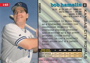 1994 Bowman #143 Bob Hamelin Back