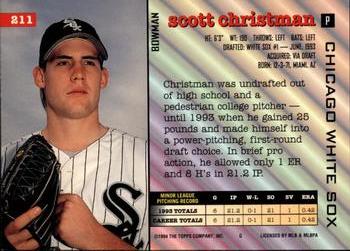 1994 Bowman #211 Scott Christman Back