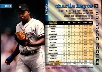 1994 Bowman #254 Charlie Hayes Back