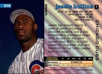1994 Bowman #278 Jessie Hollins Back