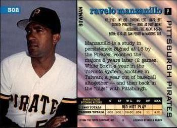1994 Bowman #302 Ravelo Manzanillo Back
