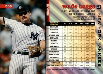 1994 Bowman #305 Wade Boggs Back