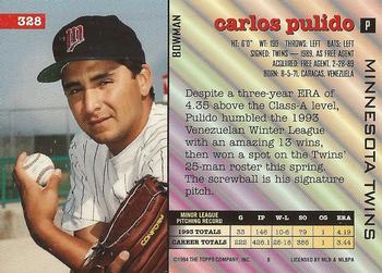 1994 Bowman #328 Carlos Pulido Back