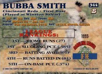 1994 Bowman #344 Bubba Smith Back