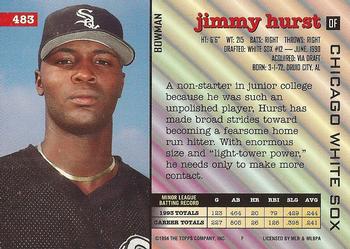 1994 Bowman #483 Jimmy Hurst Back