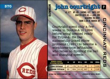 1994 Bowman #570 John Courtright Back