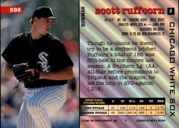 1994 Bowman #595 Scott Ruffcorn Back