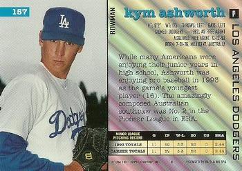 1994 Bowman #157 Kym Ashworth Back