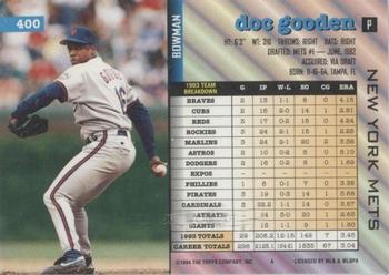 1994 Bowman #400 Doc Gooden Back