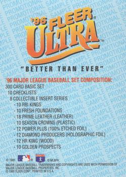 1996 Ultra - Promotional Samples #NNO Frank Thomas Back