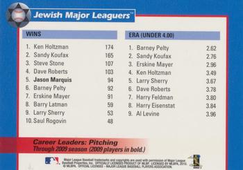 2010 Jewish Major Leaguers #NNO Career Leaders: Pitching Back