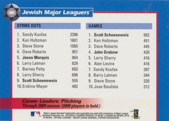 2010 Jewish Major Leaguers #NNO Career Leaders: Pitching Front