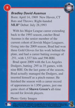 2010 Jewish Major Leaguers #8 Brad Ausmus Back