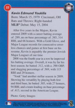2010 Jewish Major Leaguers #22 Kevin Youkilis Back