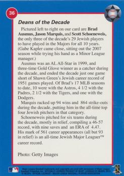 2010 Jewish Major Leaguers #36 Brad Ausmus / Scott Schoeneweis / Jason Marquis Back