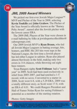 2010 Jewish Major Leaguers #38 Ryan Braun / Scott Feldman Back