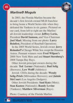 2010 Jewish Major Leaguers #45 Jeffrey Loria / David Samson / Joel Mael Back