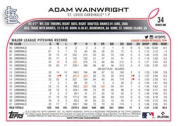 2022 Topps - All-Star Game Stamped #34 Adam Wainwright  Back
