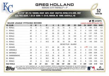 2022 Topps - All-Star Game Stamped #52 Greg Holland  Back